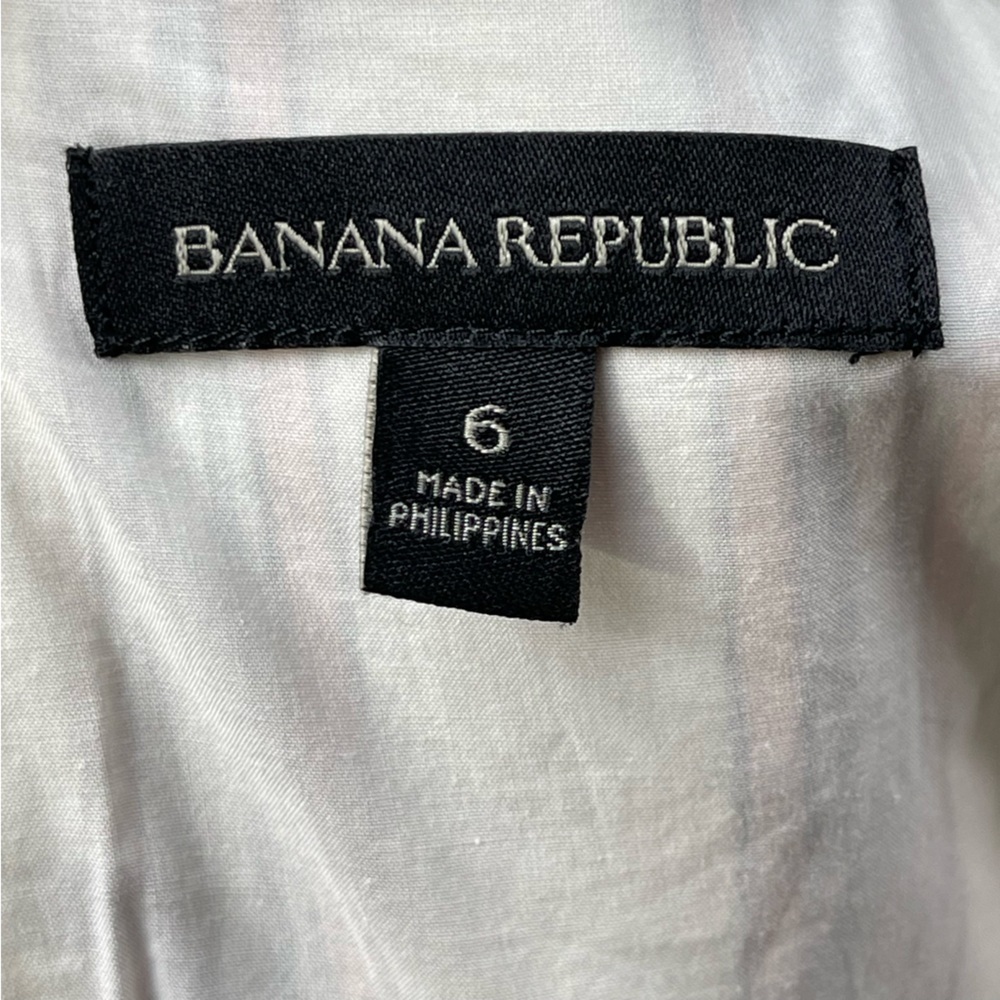 ❌SOLD❌ BANANA Republic Linen-Cotton Cropped Wide leg Striped Jumpsuit Pink white - Picture 10 of 13